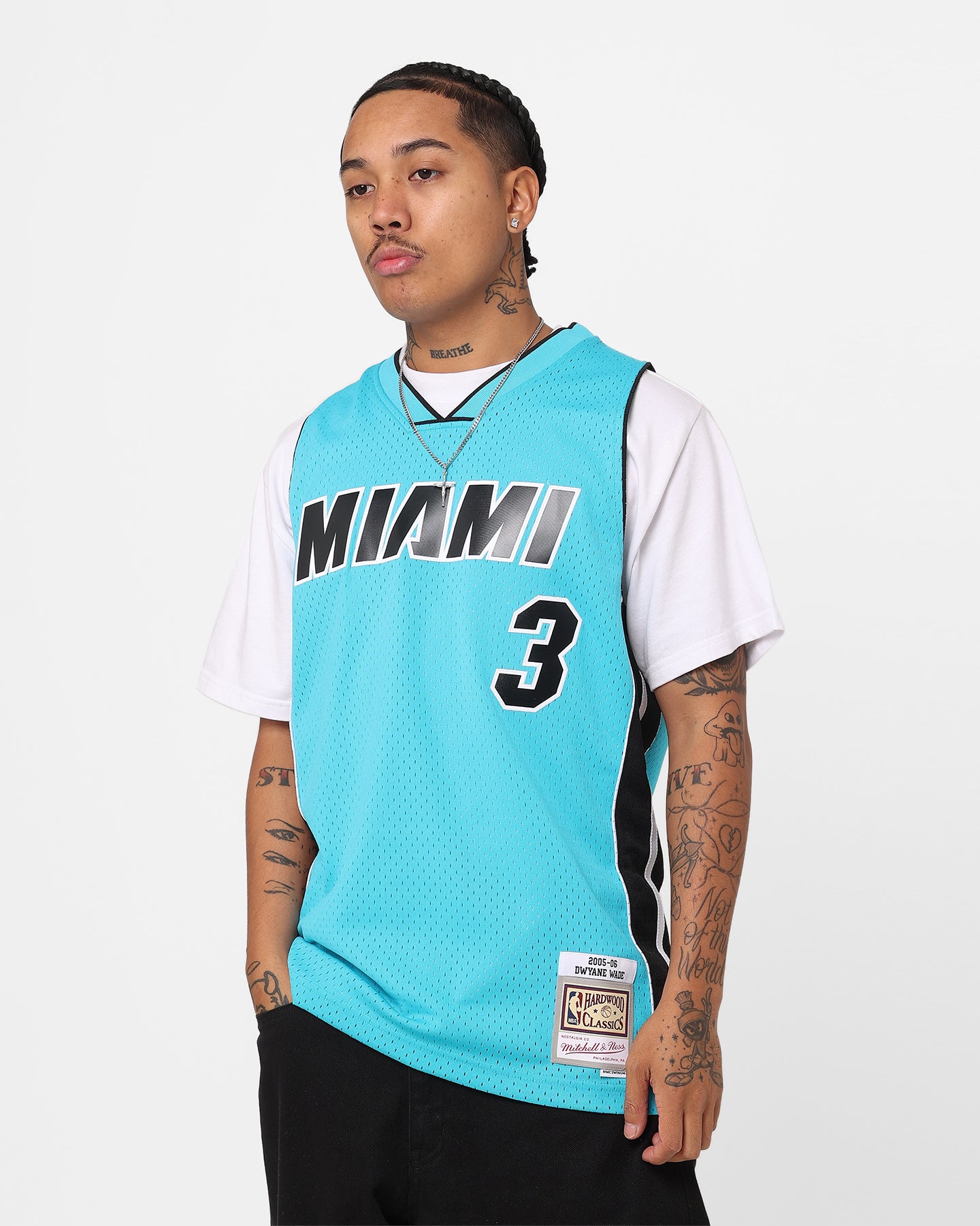 Mitchell & Ness Dwyane Wade Miami Heat Neon Tropical Swing Jersey