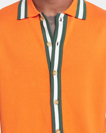 XXIII Diego Button Up Shirt Orange/Green