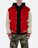 MNML Collared Varsity Jacket Red/White
