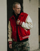 MNML Collared Varsity Jacket Red/White