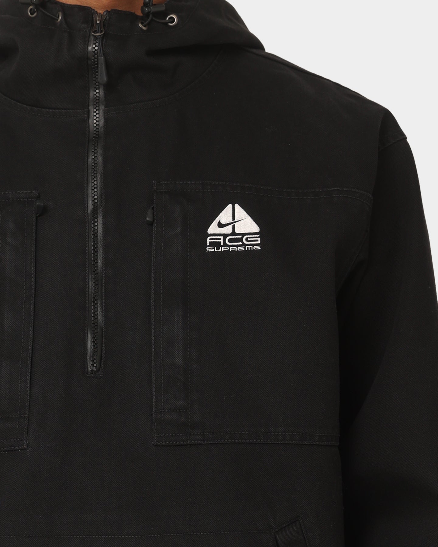 Supreme X Nike ACG Denim Pullover Jacket Black | Culture Kings