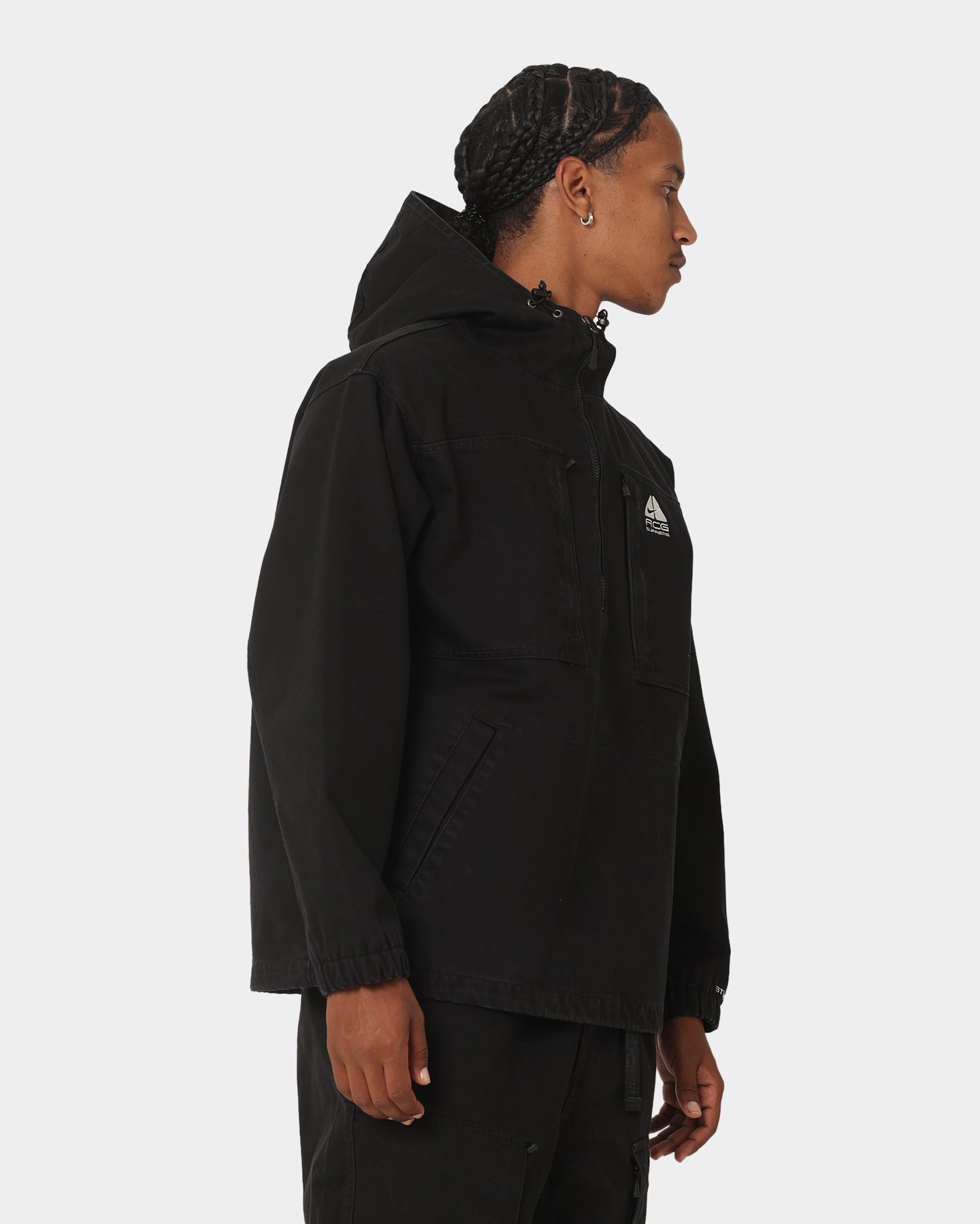 Supreme X Nike ACG Denim Pullover Jacket Black | Culture Kings