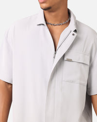 Carre Exceptional Pocket Oversized Shirt Light Grey