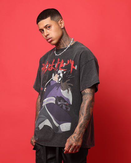Goat Crew X Naruto Obito Heavyweight Vintage T-Shirt Vintage Black