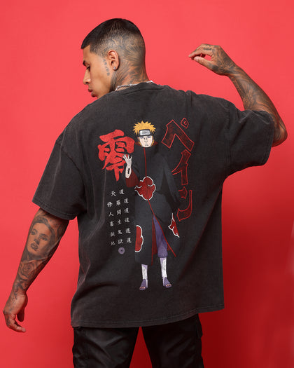 Goat Crew X Naruto Pain Heavyweight Vintage T-Shirt Vintage Black