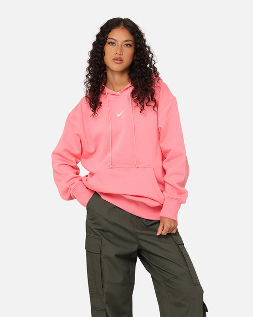 Nike Women's Sportswear Phoenix Fleece Oversized Pullover Hoodie Coral Chalk/Sail