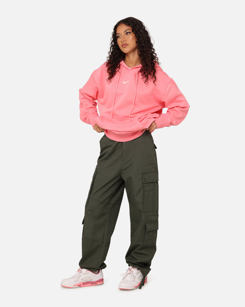 Nike Women's Sportswear Phoenix Fleece Oversized Pullover Hoodie Coral Chalk/Sail