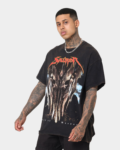 73Studio X The Lord Of The Rings Sauron Vintage T-Shirt Black Wash