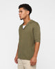 XXIII Terry Knit Button Up Shirt Khaki