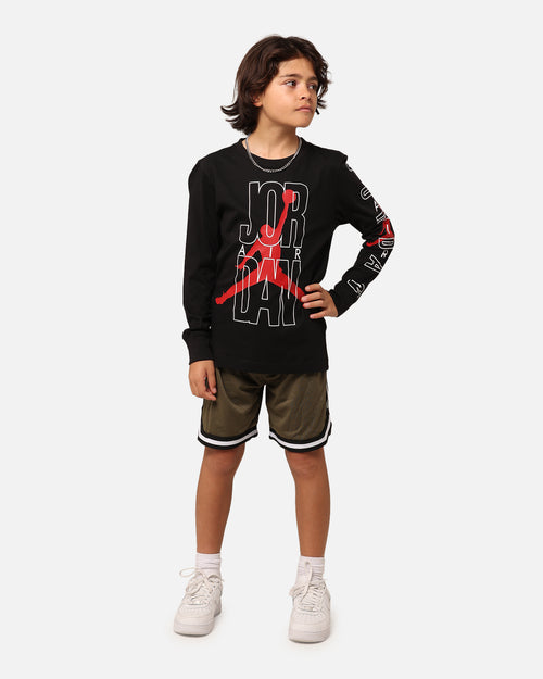 Jordan Kids' AJ Mirror Game Long Sleeve T-Shirt Black