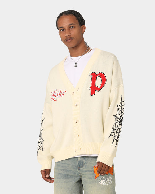 Loiter Spider Cardigan Cream