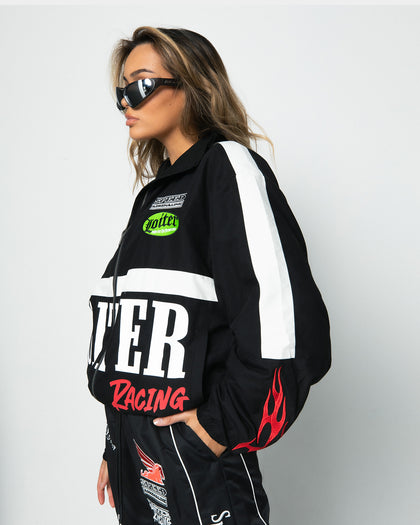 Loiter Speedway Windbreaker Jacket Black