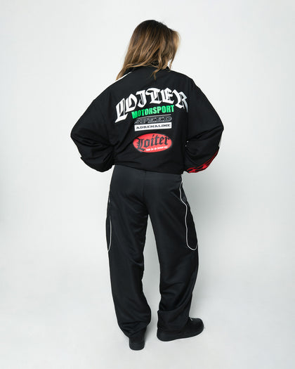 Loiter Speedway Windbreaker Jacket Black