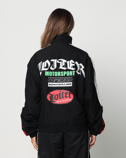 Loiter Speedway Windbreaker Jacket Black