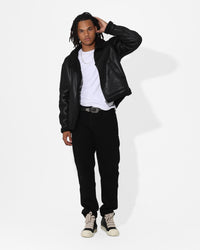 Saint Morta Shearling Oversized Jacket Black