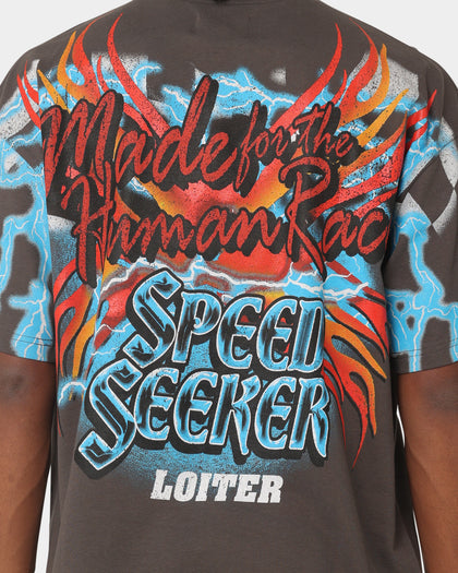 Loiter Speed Seeker Vintage T-Shirt Charcoal
