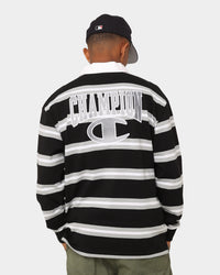 Champion Heritage Collegiate Rugby Polo Shirt Black/White