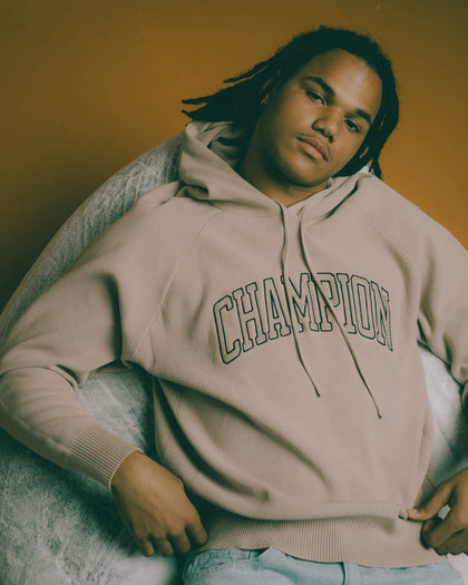 Champion Lifestyle Knitted Hoodie Cafe Latte