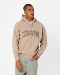 Champion Lifestyle Knitted Hoodie Cafe Latte