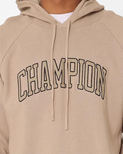 Champion Lifestyle Knitted Hoodie Cafe Latte