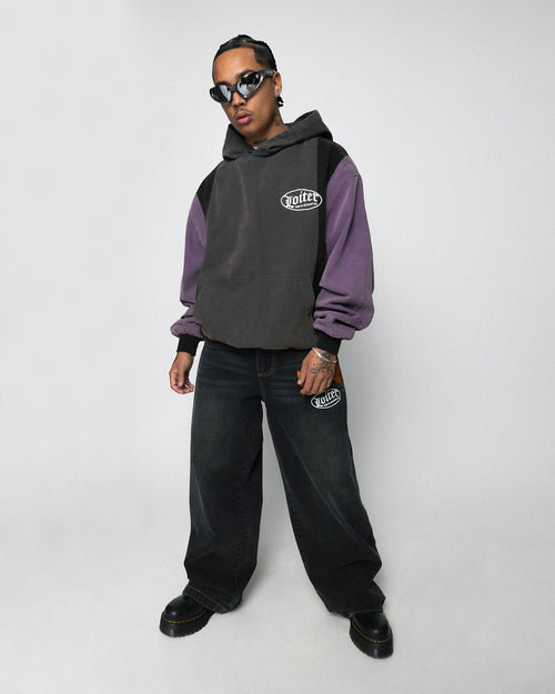 Loiter Splinter Hoodie Charcoal/Purple