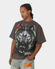 Loiter Wolf Pack Vintage T-Shirt Charcoal
