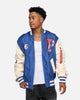 New Era X Alpha Industries Philadelphia 76ers L-2B Bomber Jacket Blue