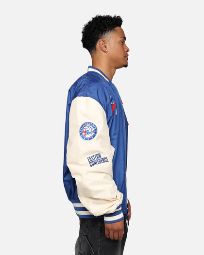 New Era X Alpha Industries Philadelphia 76ers L-2B Bomber Jacket Blue