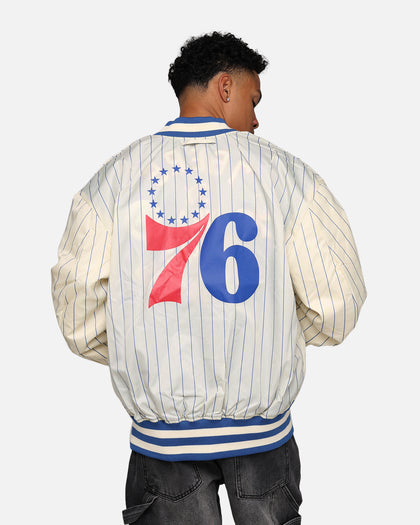 New Era X Alpha Industries Philadelphia 76ers L-2B Bomber Jacket Blue