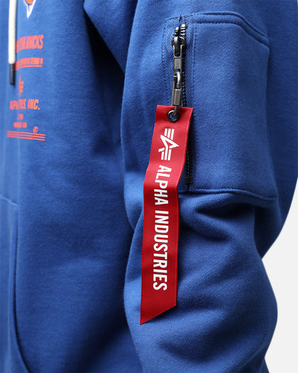 New Era X Alpha Industries New York Knicks Zipper Hoodie Blue