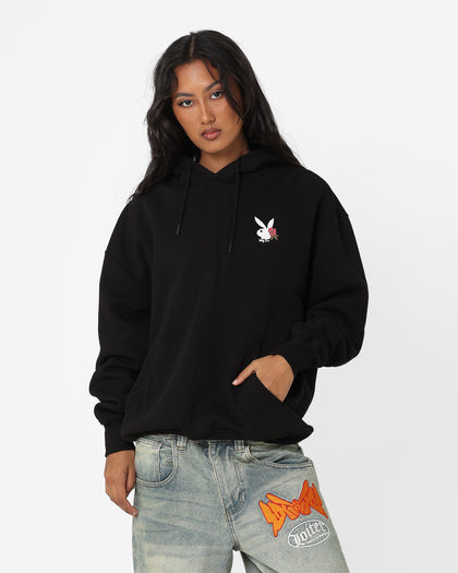 Playboy Flowers Hoodie Black