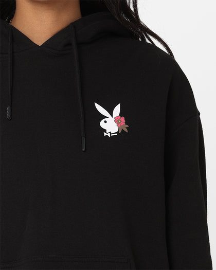Playboy Flowers Hoodie Black