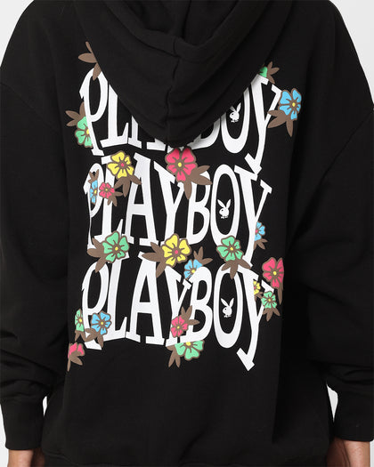 Playboy Flowers Hoodie Black