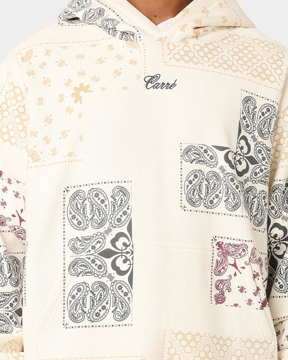 Carre Fragment Paisley Hoodie Off White