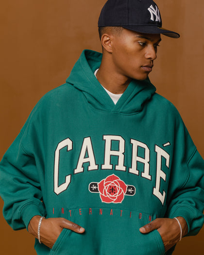 Carre Rose International Oversized Hoodie Dark Teal