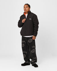 Stussy Ball Fleece Reversible Jacket Orange/Black