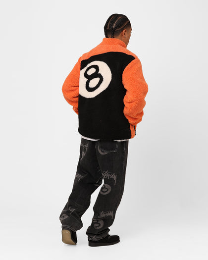 Stussy Ball Fleece Reversible Jacket Orange/Black