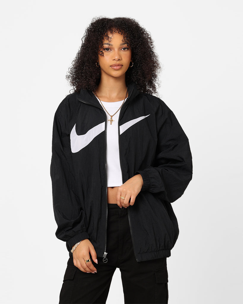Nike Women's Sportswear Essential Woven Jacket Black/White | Culture Kings