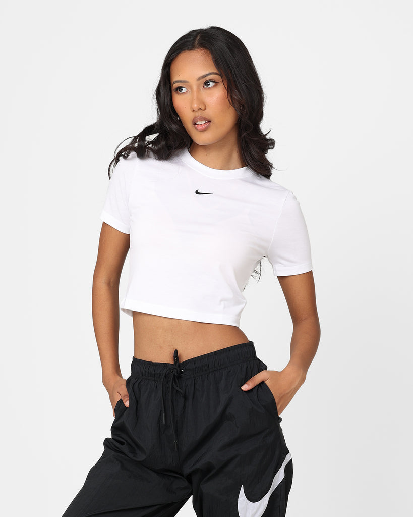 Nike Women's Sportswear Essential Slim-Fit Crop T-Shirt White | Culture ...