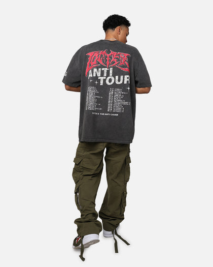 Loiter X The Anti Order Anti Tour Vintage T-Shirt Black Wash