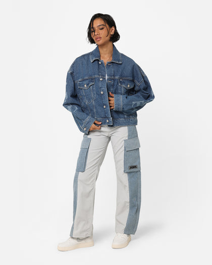 Tommy Jeans Women's Oversized Wide Sleeve Jacket Denim Medium 02