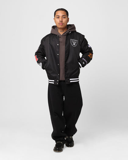 New Era Las Vegas Raiders Nylon Varsity Jacket Black
