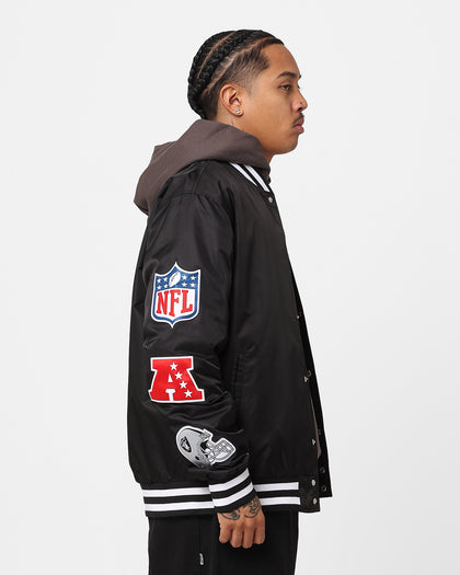 New Era Las Vegas Raiders Nylon Varsity Jacket Black