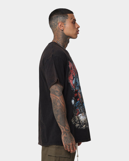 Goat Crew X DC Superman Metal Vintage T-Shirt Black Wash