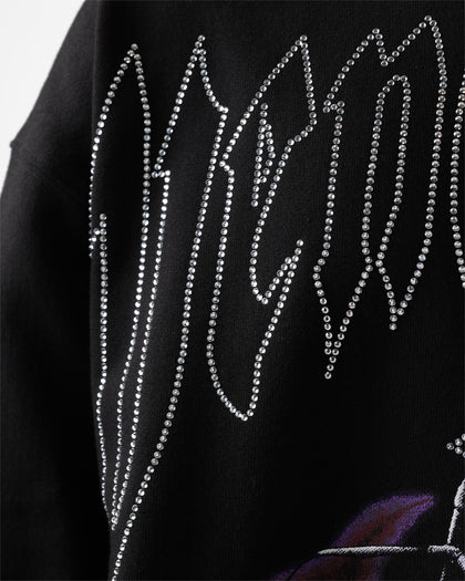 Rats Get Fat Vengeance Rhinestone Hoodie Black