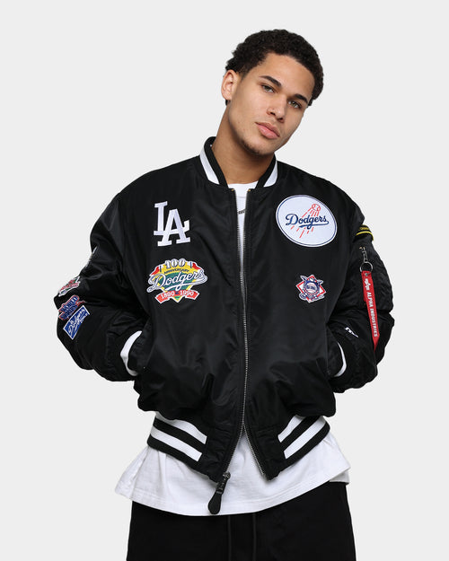 New Era X Alpha Series X MLB Los Angeles Dodgers MA-1 Bomber Jacket Black