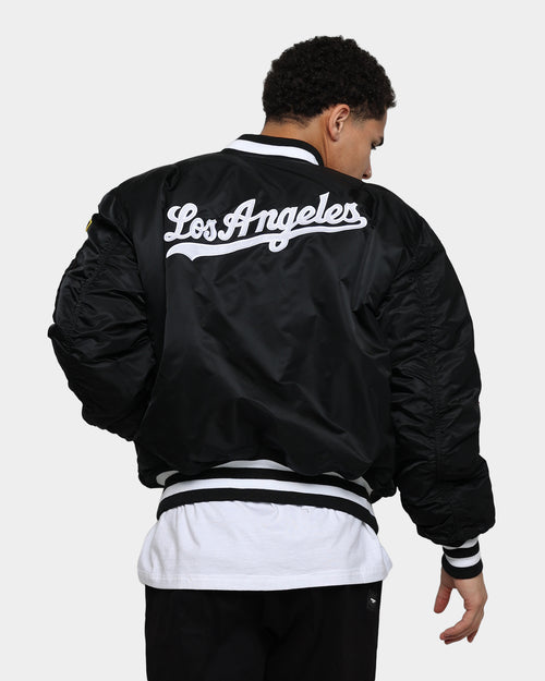New Era X Alpha Series X MLB Los Angeles Dodgers MA-1 Bomber Jacket Black