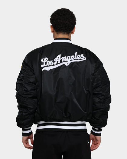 New Era X Alpha Series X MLB Los Angeles Dodgers MA-1 Bomber Jacket Black