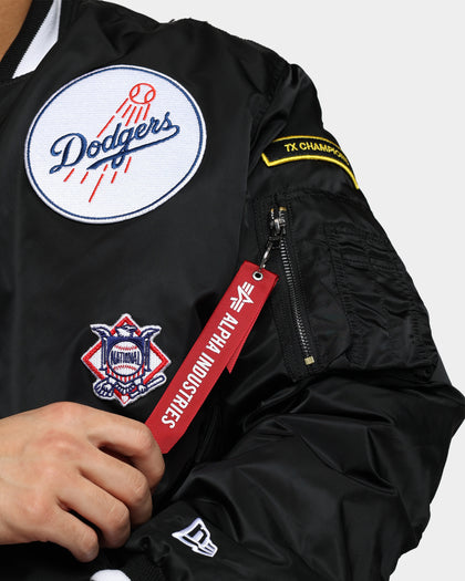 New Era X Alpha Series X MLB Los Angeles Dodgers MA-1 Bomber Jacket Black