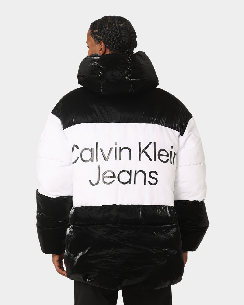 Calvin Klein Bold Logo Colourblock Puffer Jacket Ck Black/Bright White